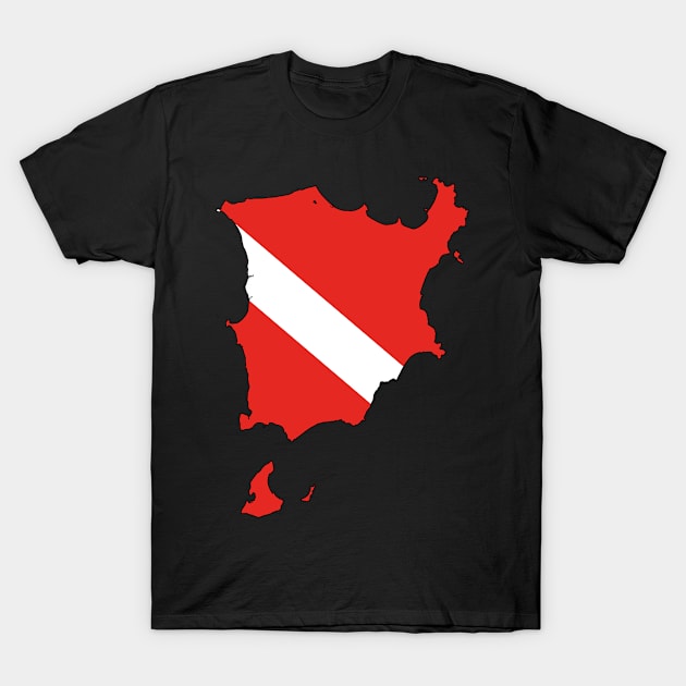 Koh Samui - Diver Down Flag – Scuba Diving T-Shirt by BlueTodyArt